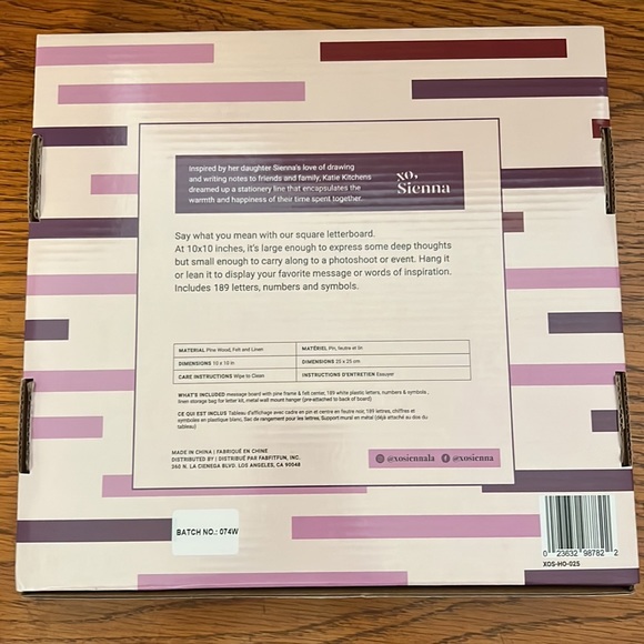 NIB XO, Sienna felt message board - Picture 3 of 8